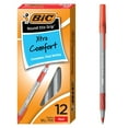 thumbnail image 1 of BIC Round Stic Grip Xtra Comfort Ballpoint Pen, Easy-Glide, Stick, Medium 1.2 mm, Red Ink, Gray/Red Barrel, Dozen, 1 of 5