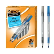 Round Stic Grip Xtra Comfort Ballpoint Pen Value Pack, Easy-Glide, Stick, Medium 1.2Mm, Assorted Ink And Barrel Colors, 36/Pk