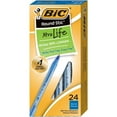 thumbnail image 1 of BIC Round Stic Xtra Life Ball Pens, Medium Point 1.0 mm, Blue, 24-Pack, 1 of 7
