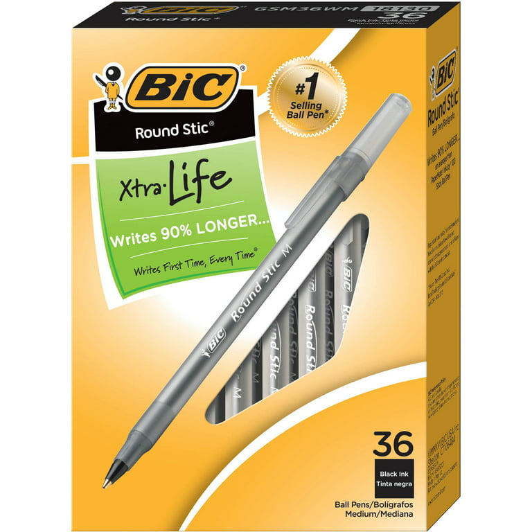 Bic Corp Ballpoint Pen Accountant Fine Pt Black Ink Silver Clip White Body  1 pen