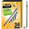 thumbnail image 1 of BIC Round Stic Xtra .. Life Black Ballpoint Pens, .. Medium Point (1.0mm), 36-Count .. Pack of Bulk Pens, .. No. 1 Selling Ballpoint .. Pens, 1 of 6