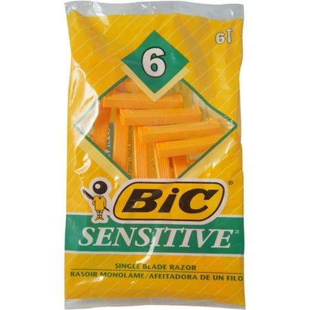 BIC Sensitive Shaver Disposable Razor 6 Each (Pack of 3)