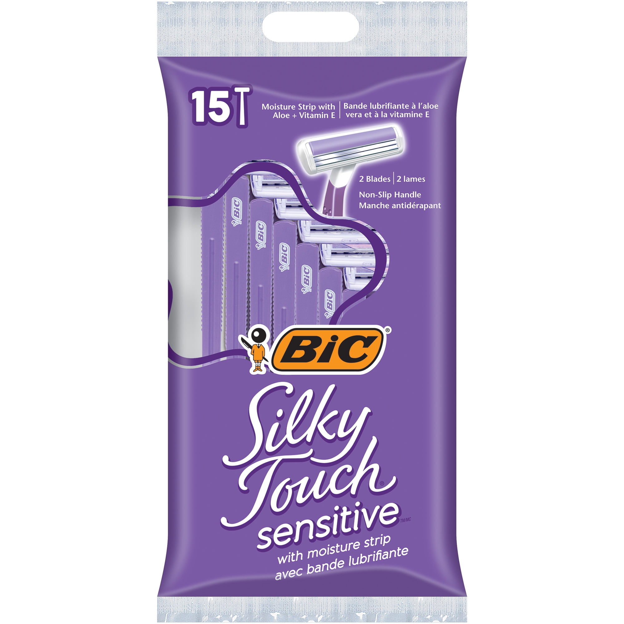 BIC Silky Touch pour femme rasoir jetable, 10 graines