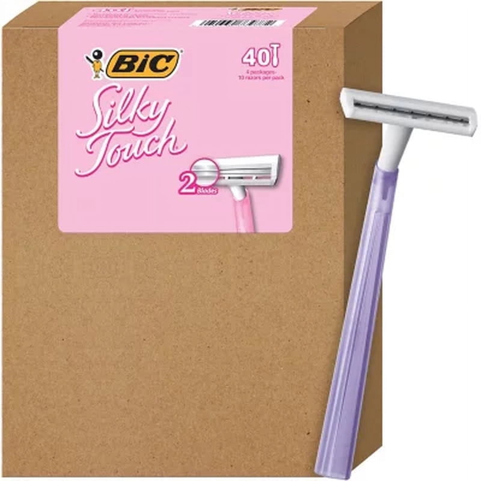 BIC Silky Touch Women'S 2-Blade Disposable Razor, 40 Ct.