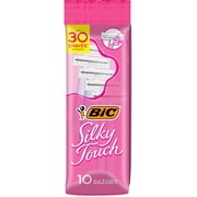 BIC Silky Touch Women's Disposable Razors with 2 Blades, 10-Pack