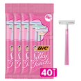 thumbnail image 1 of BIC Silky Touch Women's Disposable Razors, With 2 Blades, Pretty Pastel Razor Handles, 40 Count Value Pack of Womens Razors, 1 of 5