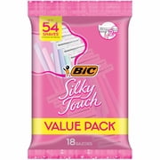 BIC Silky Touch Women's Disposable Razors with 2 Blades, 18-Pack