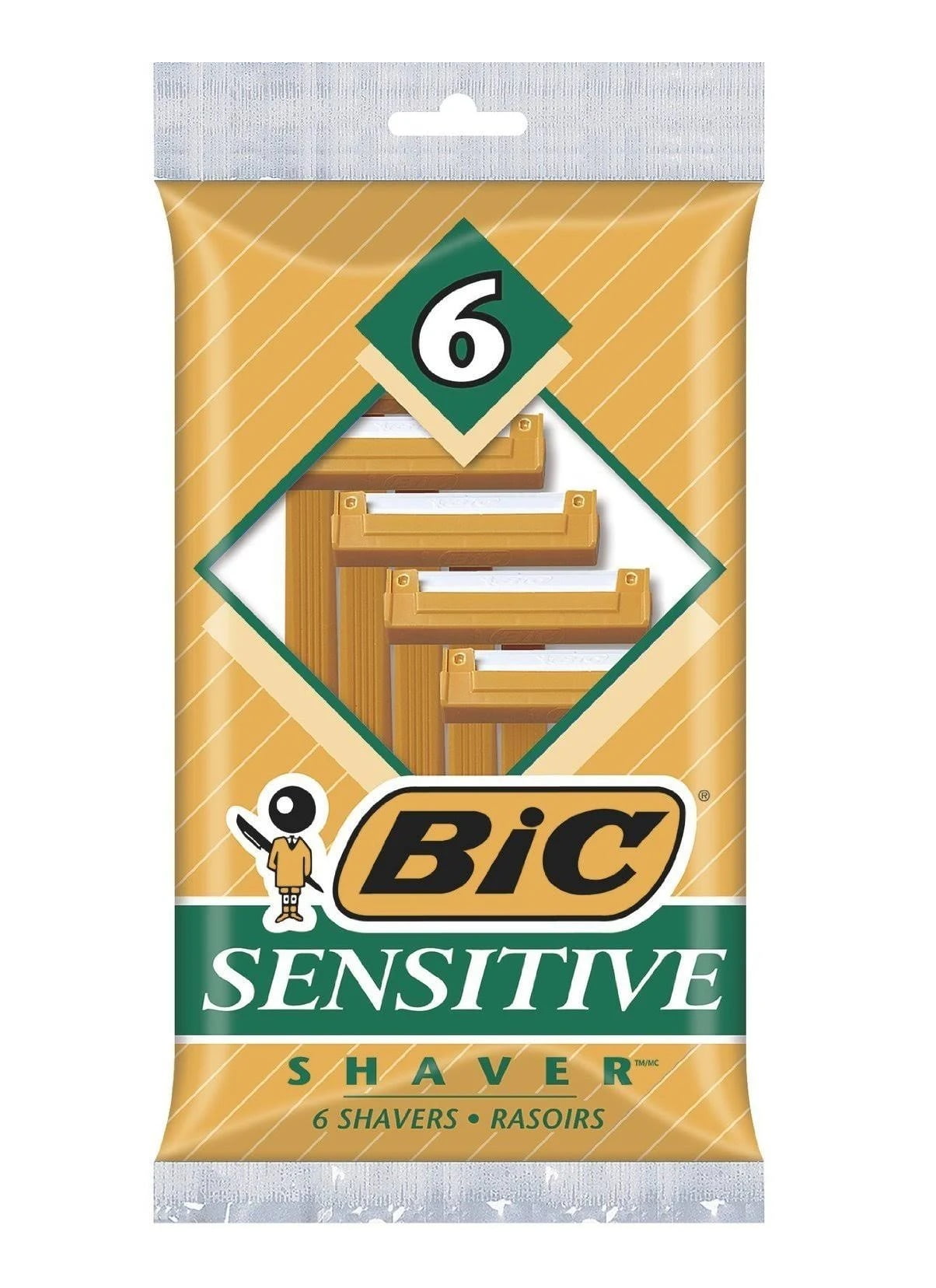BIC Single Blade Sensitive Disposable Shaver,6 ea - Walmart.com