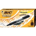 thumbnail image 1 of BIC Soft Feel Black Retractable Ballpoint Pens, Medium Point (1.0mm), 12-Count, 1 of 9