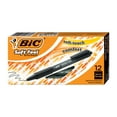 thumbnail image 1 of BIC Soft Feel Black Retractable Ballpoint Pens, Medium Point (1.0mm), 12-Count, 1 of 6