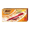 thumbnail image 1 of BIC Soft Feel Red Retractable Ballpoint Pens, Medium Point (1.0mm), 12-Count, 1 of 5