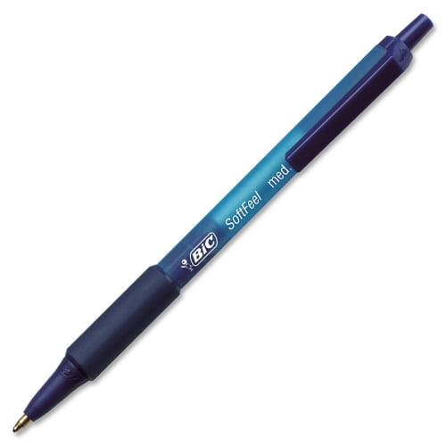 Soft Feel Ballpoint Pen, Retractable, Medium 1 mm, Blue Ink, Blue Barrel,  Dozen - mastersupplyonline