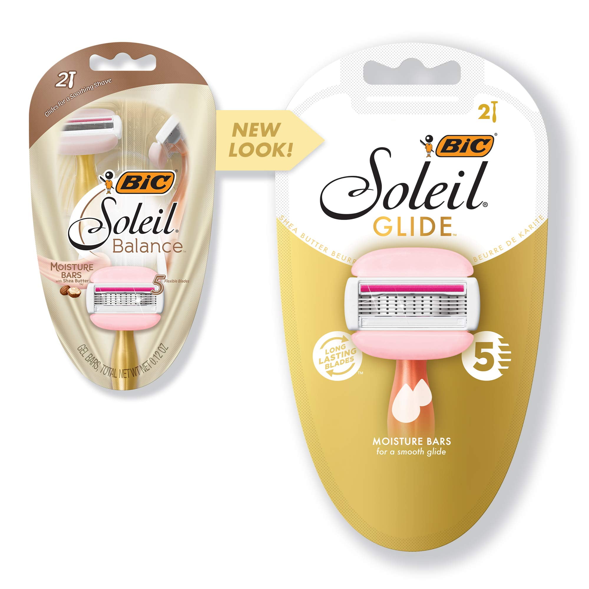 BIC Soleil Balance Women's Disposable Razor, Assorted (Pack of 3)
