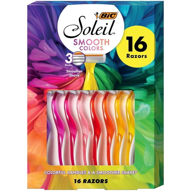 BIC Soleil Color Collection Womens Razors (16 Count) - Walmart Business ...