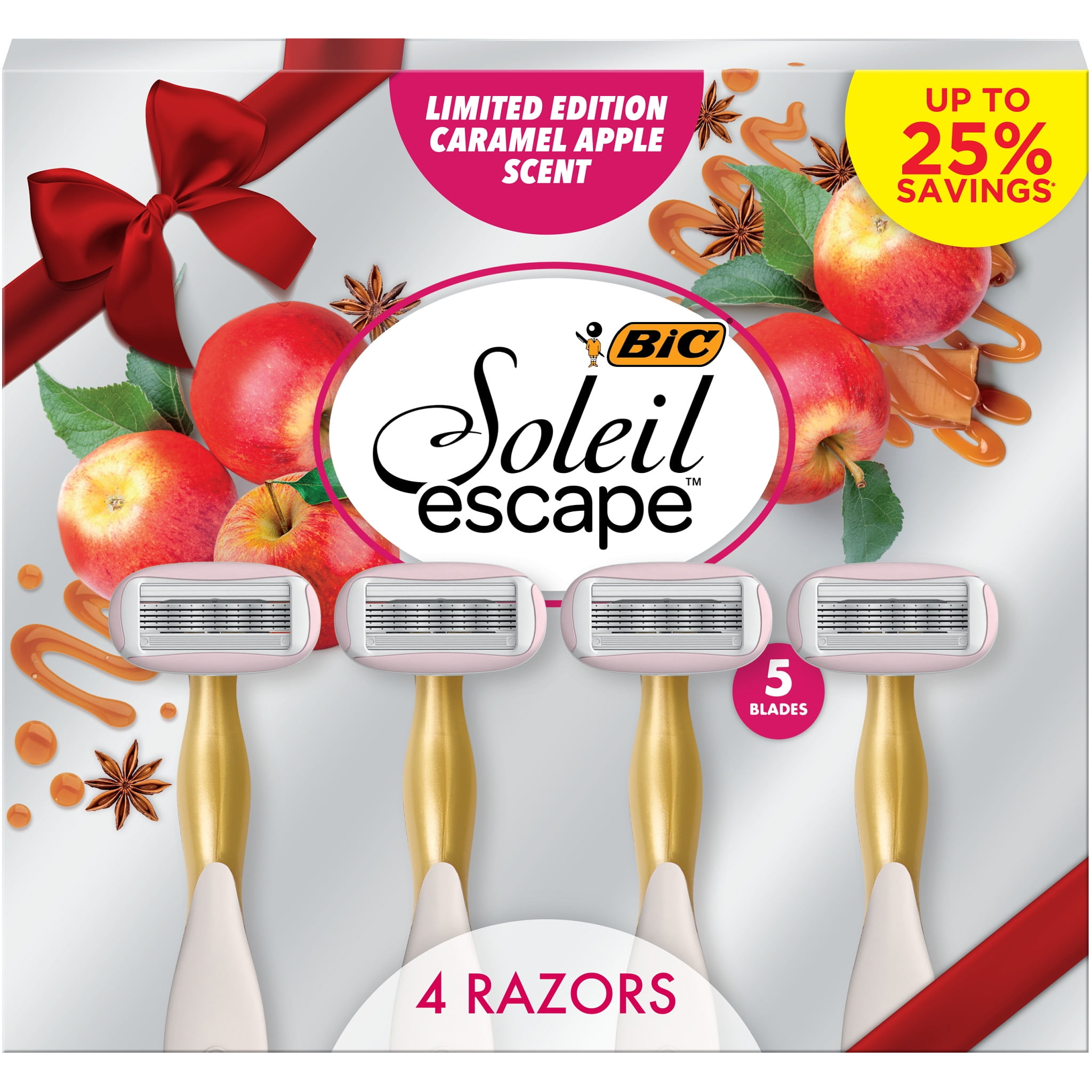 BIC Soleil Escape Women's Disposable Razor 5 Blade Razors, Caramel