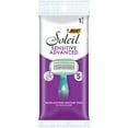 thumbnail image 1 of BIC Soleil Sensitive Advanced Women's 5-Blade Disposable Razor, Pivoting Head, Rubber Handle, 1 Count, 1 of 7