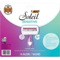 thumbnail image 1 of BIC Soleil Sensitive Women's Disposable Razor, Triple Blade, Count of 10 Razors, For a Close and Smooth Shave, 1 of 3