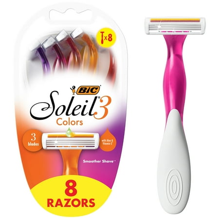 BIC Soleil 3 Colors Women's Razors, Colorful Handles, 3 Blades, 8 Count price history and forecast - BIC SOLEIL SX3WP81W