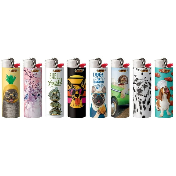 BIC Special Edition Animal Lover Series Lighters 8 Pack