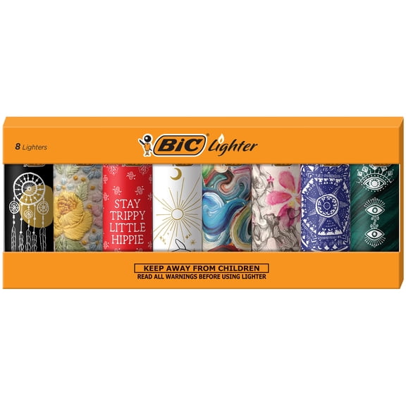 BIC Special Edition Bohemian Series Lighters, Set of 8 Lighters