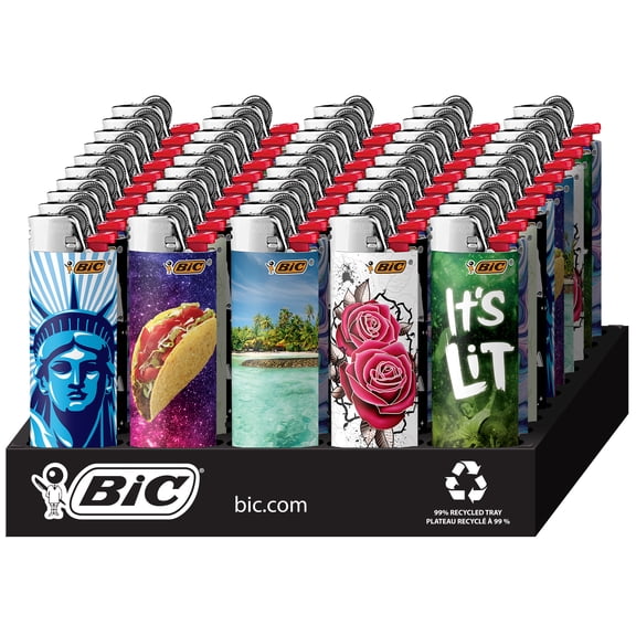 BIC Special Edition Favorites Series Pocket Lighters, 50-Count Tray of Lighters