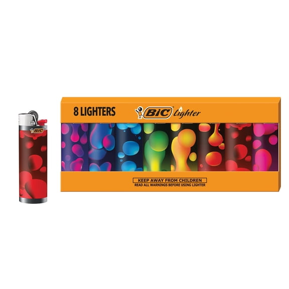 BIC Special Edition Lava Series Pocket Lighters, Set of 8 Lighters