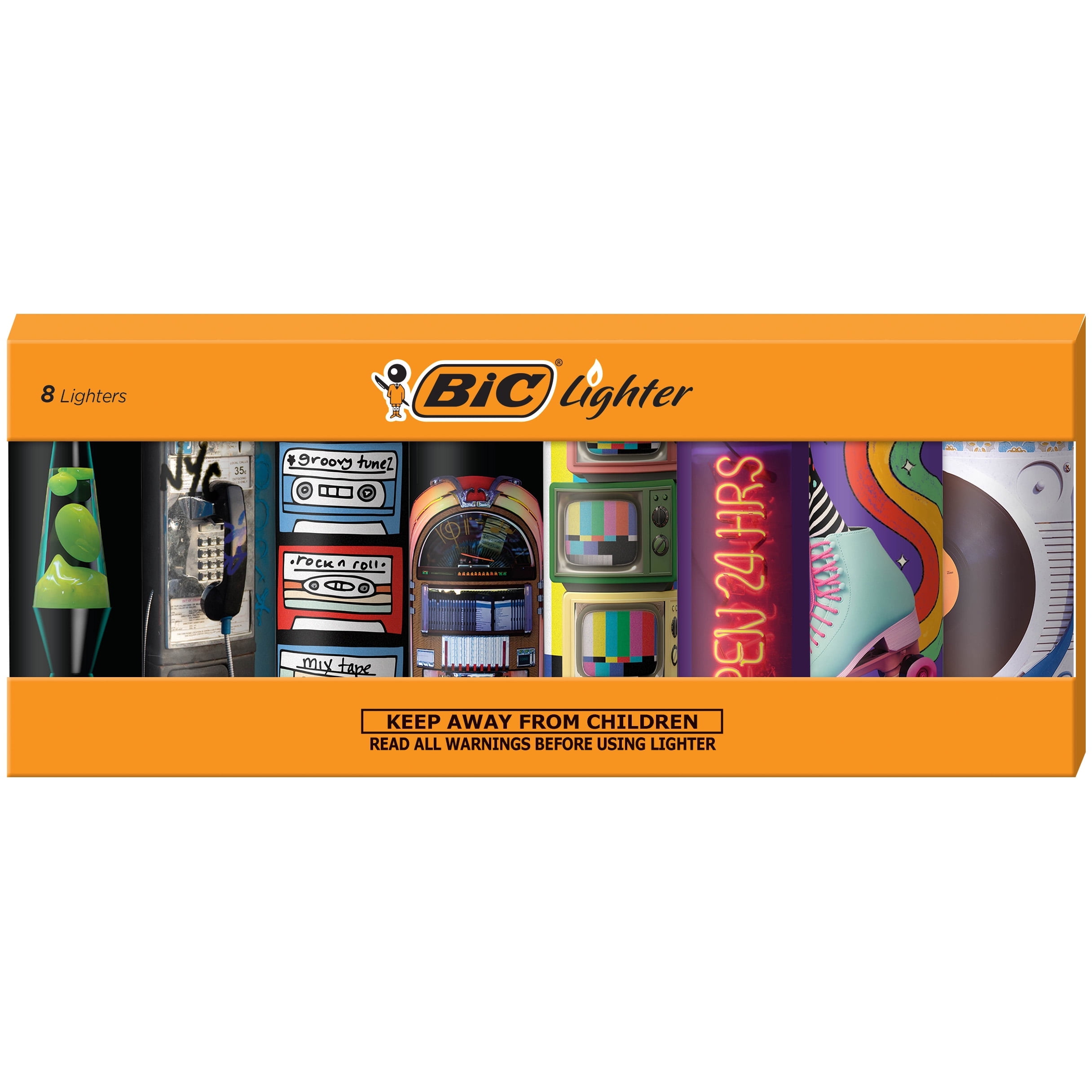 BIC Special Edition Nostalgia Lighters, Pack of 8, Long-Lasting