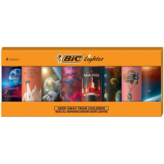 BIC Special Edition Out Of This World Series Lighters, Set of 8 Lighters