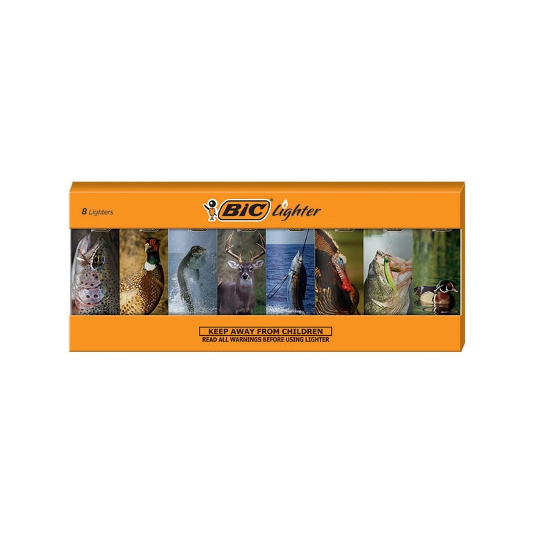 BIC Special Edition Outdoors Series Lighters, Set of 8 Lighters