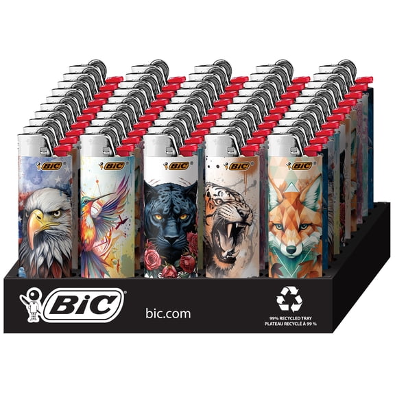 BIC Special Edition Tattoos Series Pocket Lighters, 50-Count Tray of Lighters