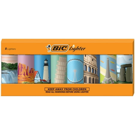 BIC Special Edition Travel Series Lighters, 8-Count