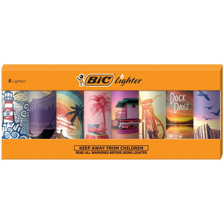 BIC Special Edition Vacation Series Lighters, Set of 8 Lighters
