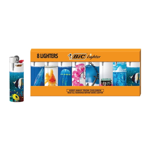 BIC Special Edition What's Inside Series Pocket Lighters, Set of 8 Lighters