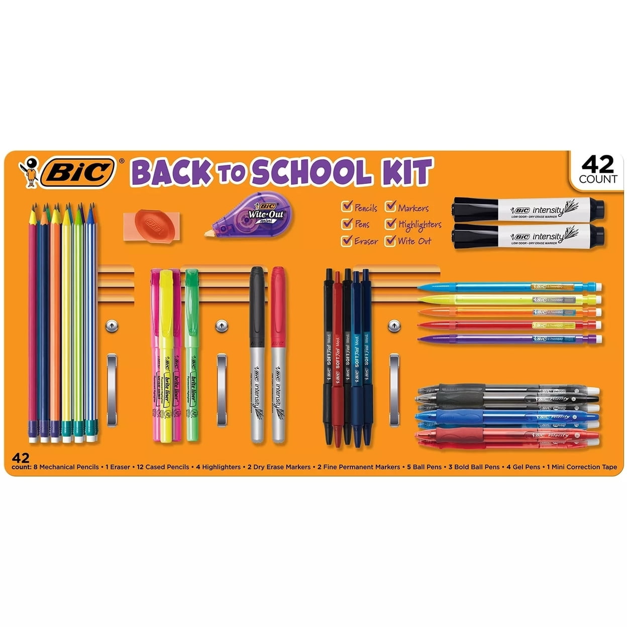 Bic Ultimate Back to School Kit Assorted School Supplies (42 Count)