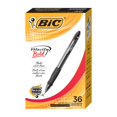 thumbnail image 1 of BIC Velocity Bold Ballpoint Pens, Bold Point, 1.6 mm, Translucent Barrel, Black Ink, Pack Of 36, 1 of 1