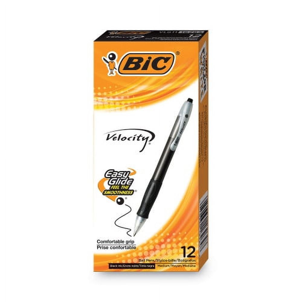 BIC Velocity Bold Retractable Ball Pen Bold Point (1.6mm) Black 2-Count