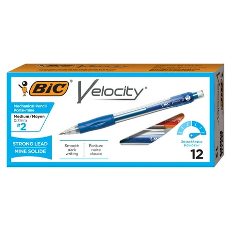 BIC Velocity Original Mechanical Pencil 0.7 mm, Black, 12 Pack