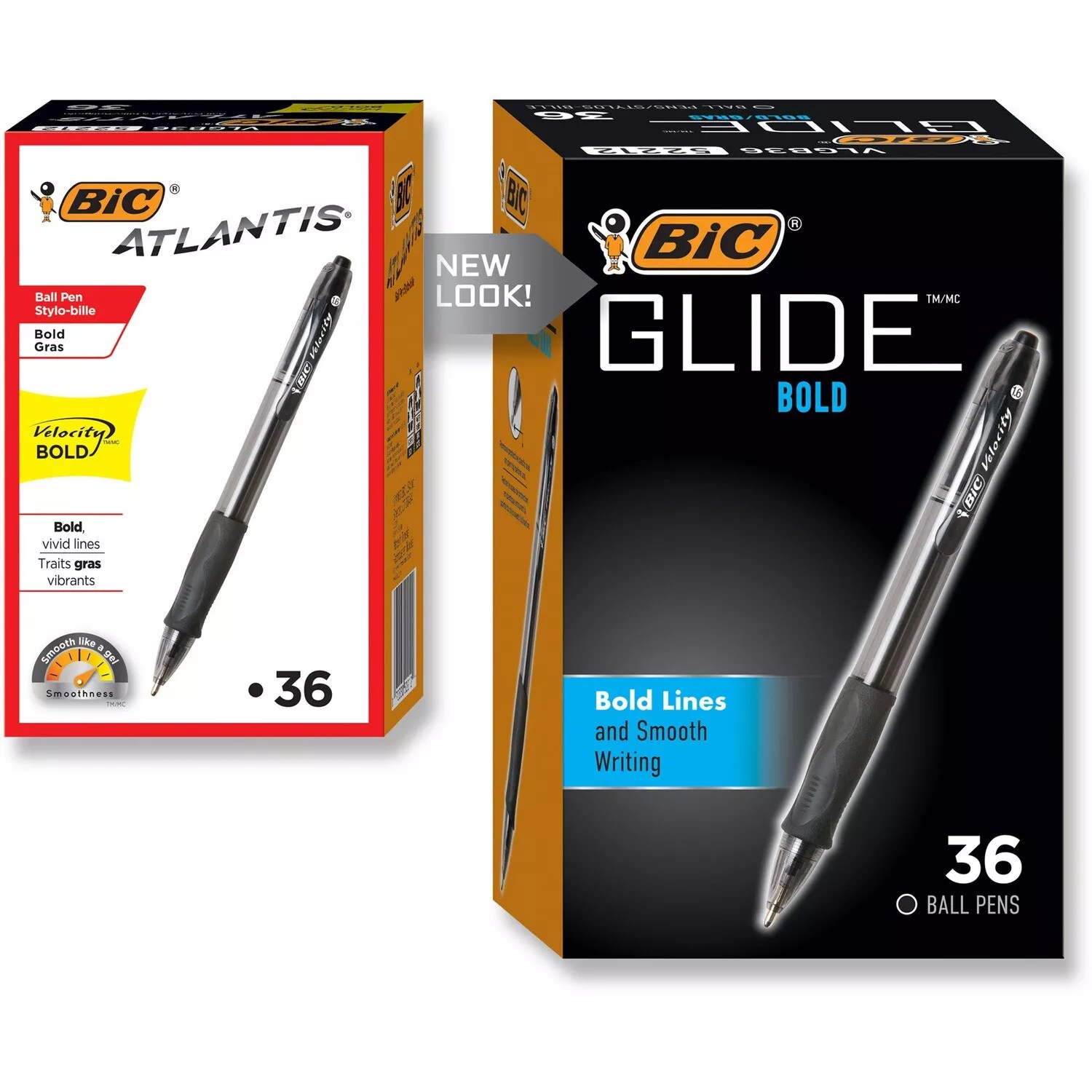 Bic Velocity Kugelschreiber – 4 Stück, Schwarz, Mit Gummigriff Für Angenehmes Schreiben