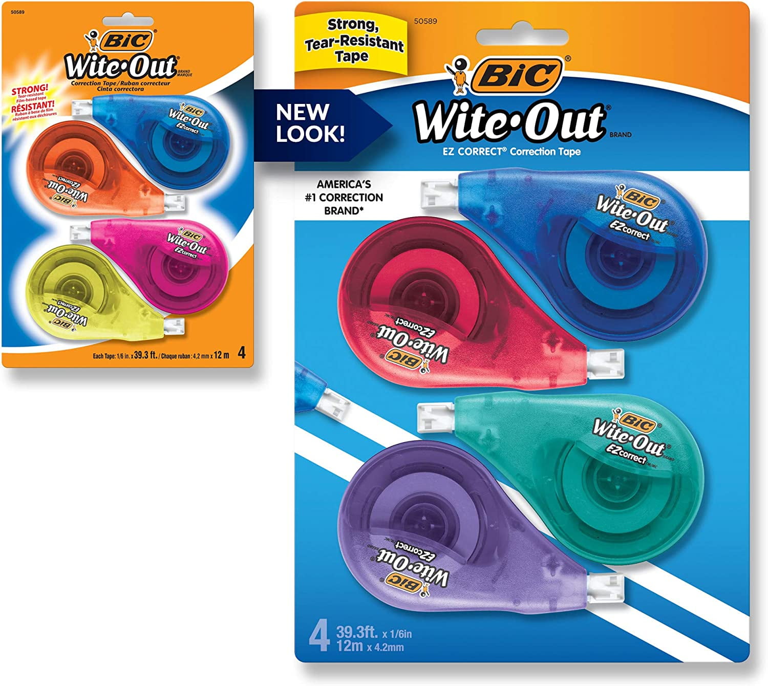 BIC Wite-Out Brand Shake 'N Squeeze Correction Pen, White, 4 Count