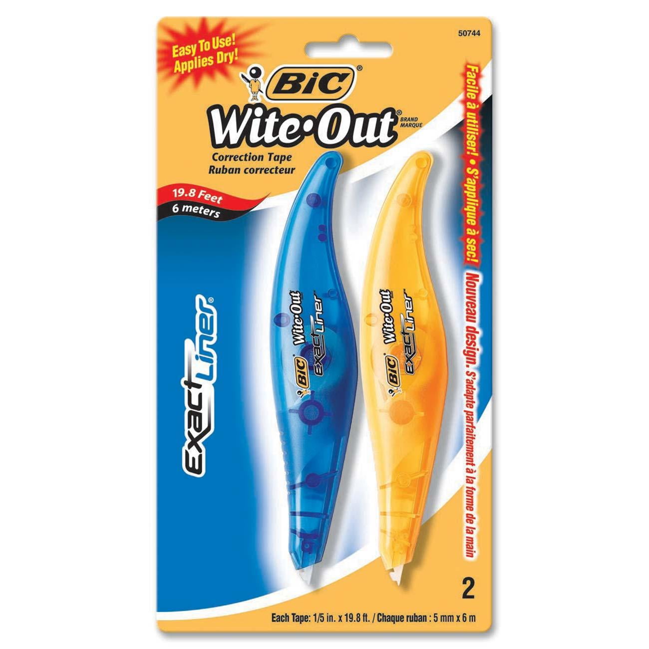 BIC® WITE-OUT® EXACT LINER CORRECTION TAPE, WHITE