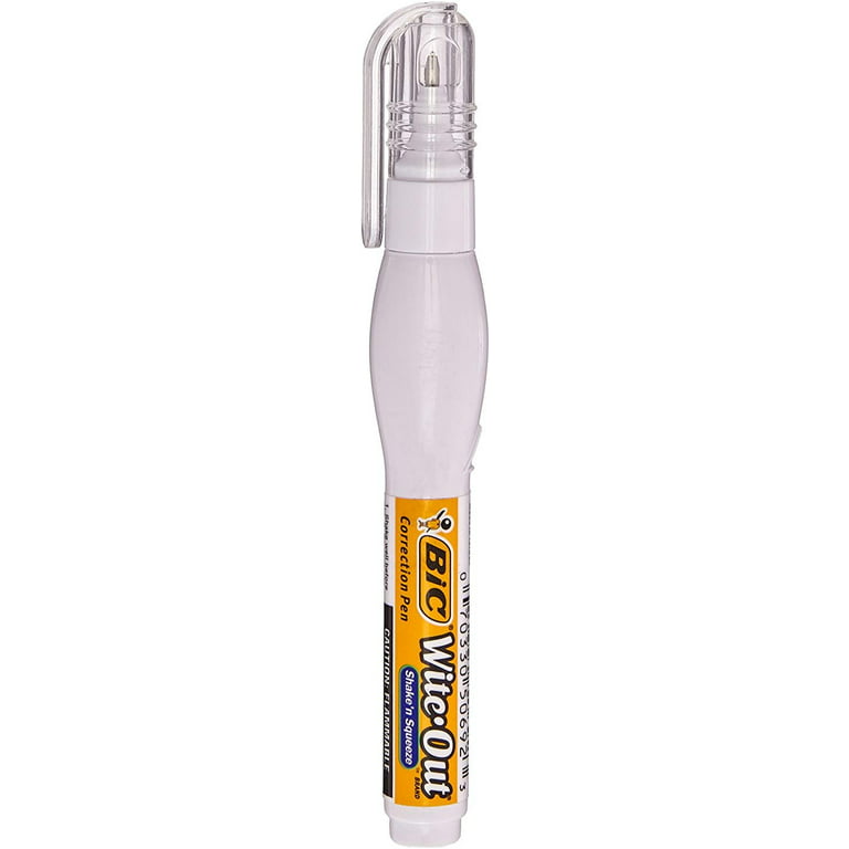 Bic Wite-Out Brand Shake 'n Squeeze Correction Pen, White, 1-Count