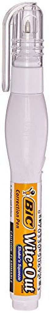 BIC Wite-Out Brand Shake 'n Squeeze Correction Pen, White, 1-Count WOSQP11