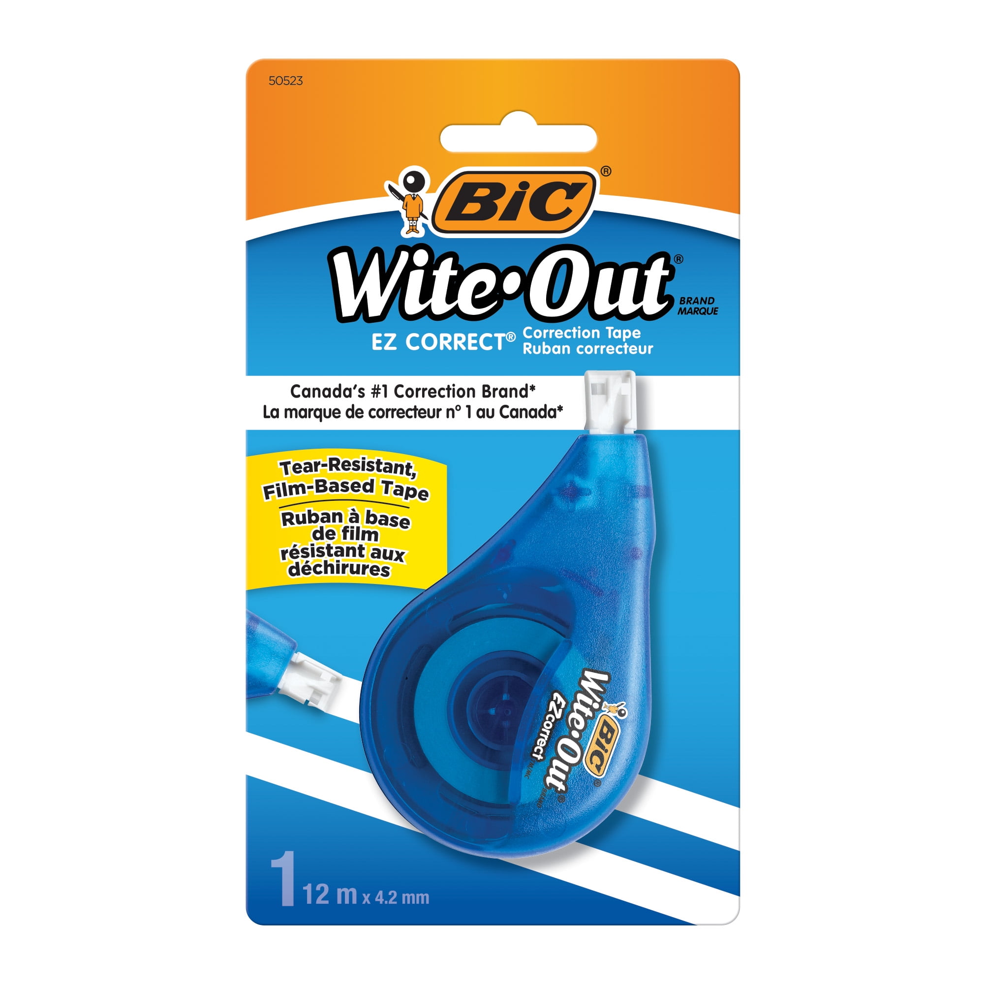 BIC Wite-Out EZ Correct Correction Tape Dispensers, White, Pack of 1, 39.37  Feet