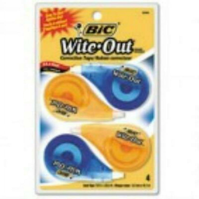 BIC Wite-Out EZ Correct Correction Tape, Non-Refillable, 1/6 x 400,  4/Pack 
