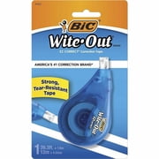 BIC Wite-Out EZ Correct Correction Tape, Writing Supplies, 39.3' Tape, White, 1-Count
