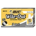 thumbnail image 1 of BIC Wite-Out Quick Dry Correction Fluid, 20 ml Bottle, White, 3pk. -Pack of 2, 1 of 2