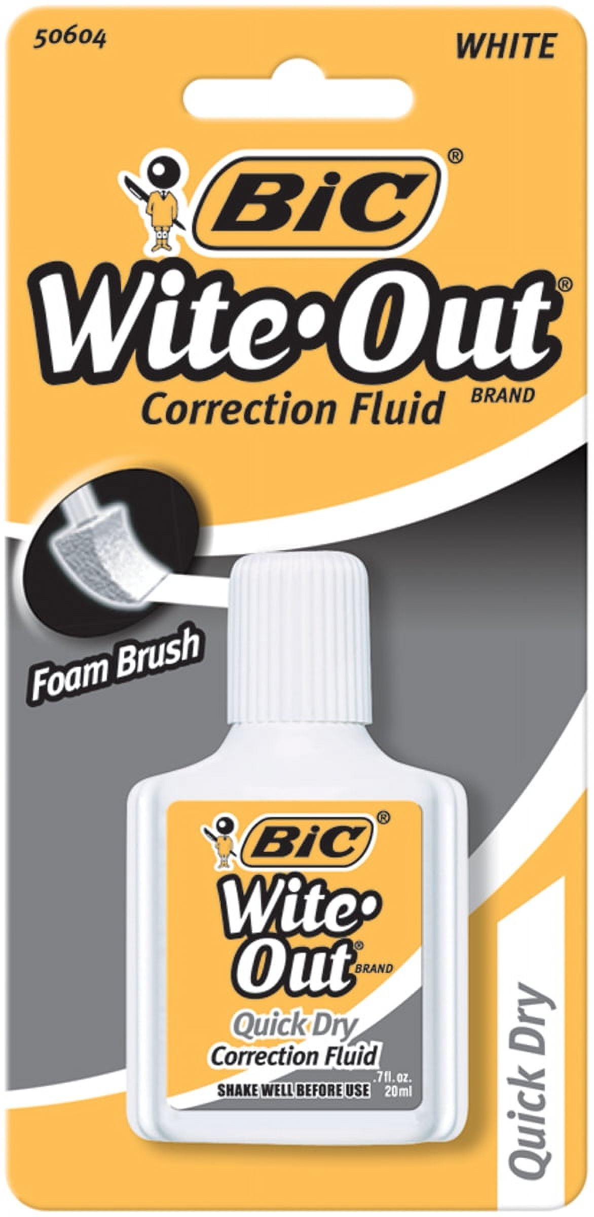 BIC WiteOut Quick Dry Correction Fluid.7oz