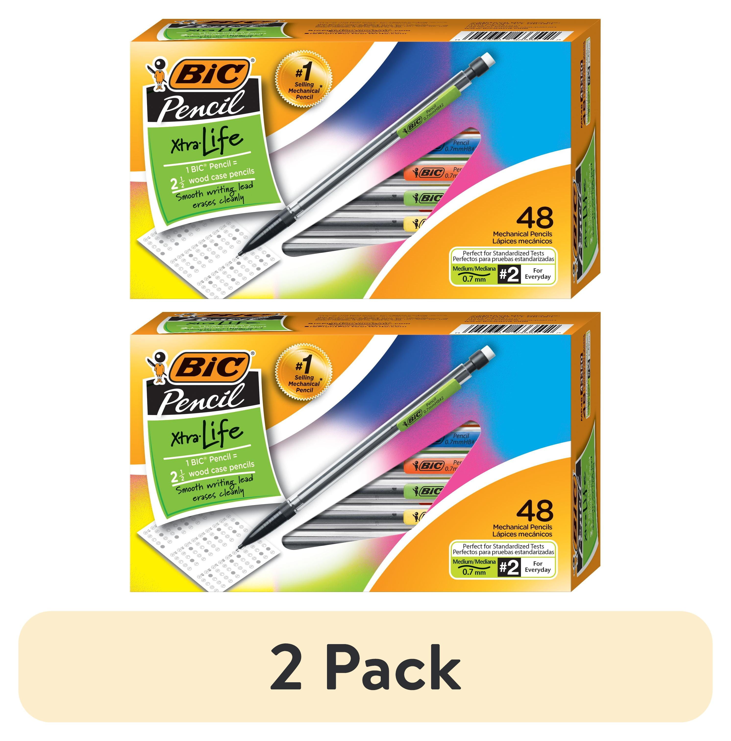 BIC Xtra-Life Matita Meccanica Punta 0.7 Mm – 40 Matite (Confezione Da 2) – Scrittura Fluida Senza Affilatura – Ideale Scuola E Ufficio