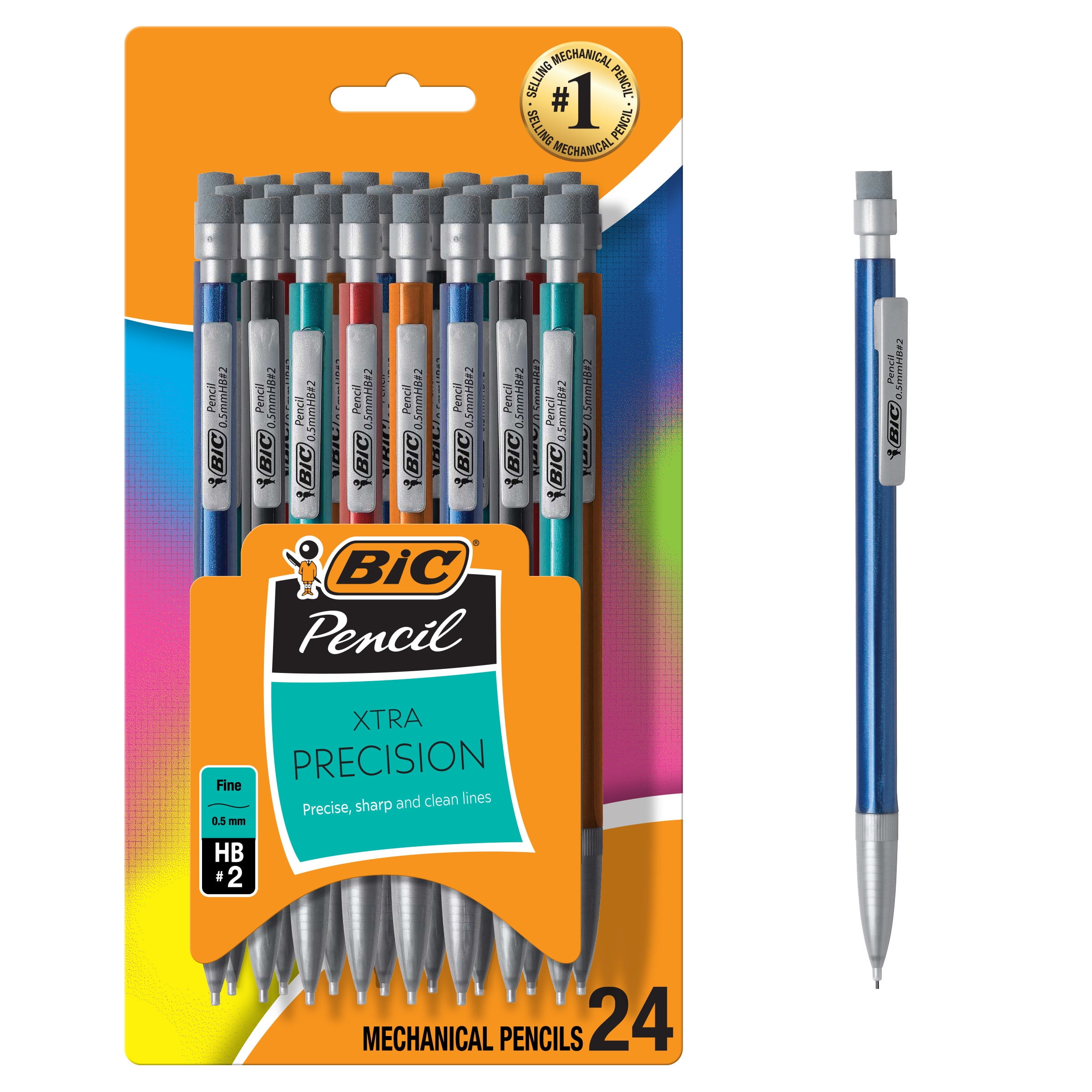 BIC Xtra-Precision #2 Mechanical Pencil, 24 Count Pack, Strong
