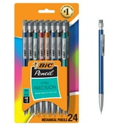 BIC Xtra-Precision Mechanical Pencil, Metallic Barrels, #2 Pencil, 24 Count